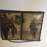 Miroir triptyque illustration - 42x15cm