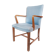 Armchair in mahogany and upholstered with light blue fabric by Fritz Hansen