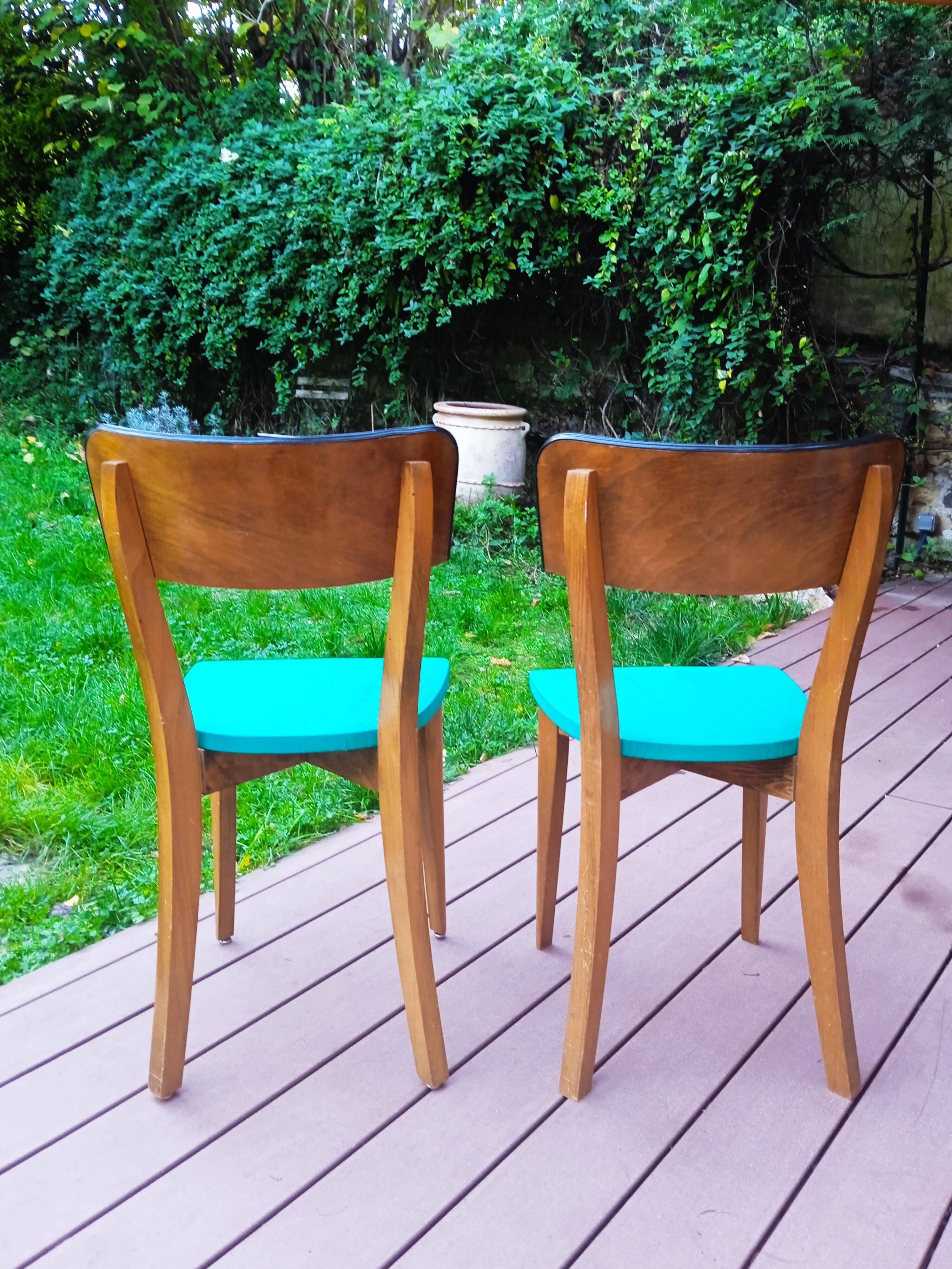 Set of four scandinavian chairs