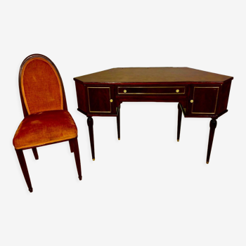 Rosewood Art Deco Lady desk with Art Deco chair