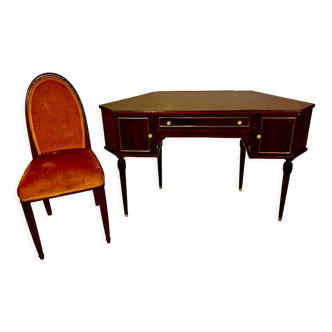 Rosewood Art Deco Lady desk with Art Deco chair