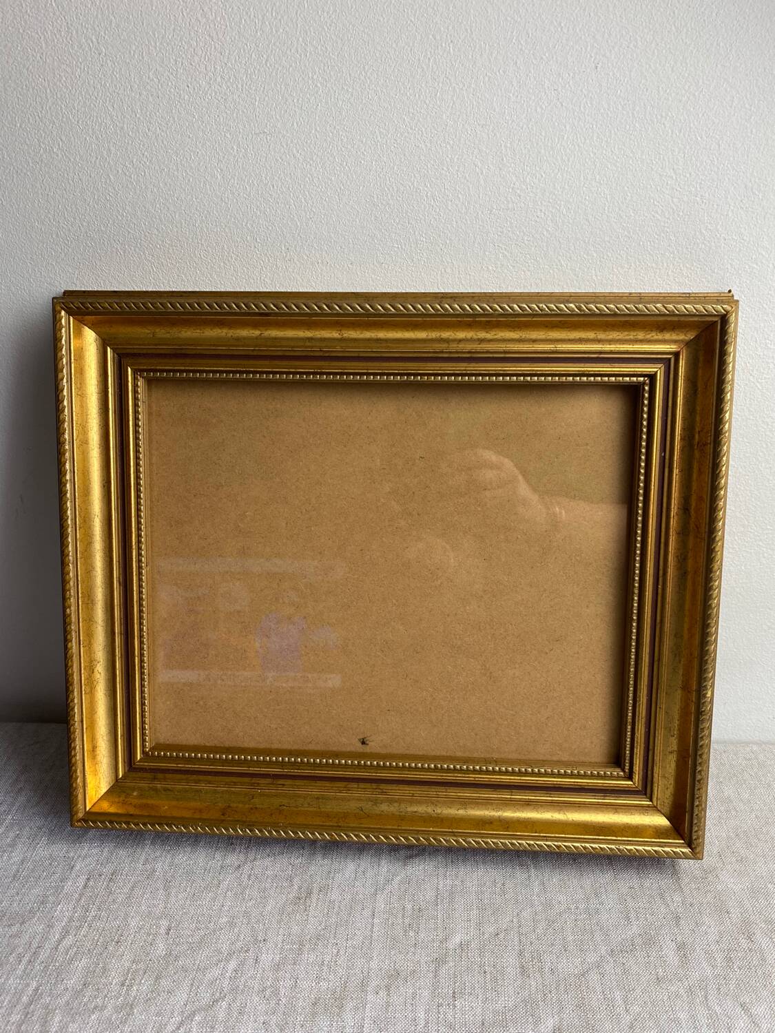 Glazed carved wooden frame