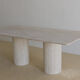 Olympia rectangular dining table - 200x100 - natural travertine
