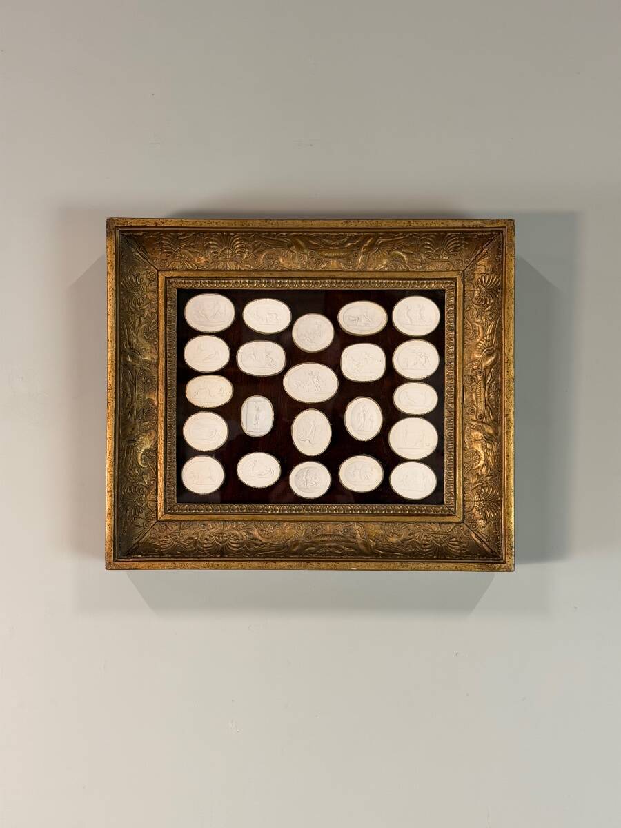 Collection of intaglio casts, souvenir of the Grand Tour, workshop of P. Paoletti, circa 1820.