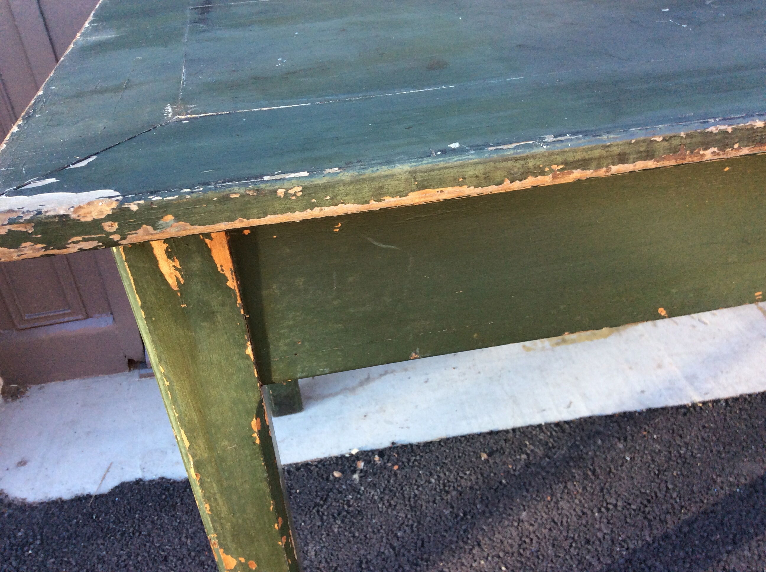 Table de ferme vintage 1940 sapin