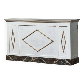 Painted wooden counter, circa 1900