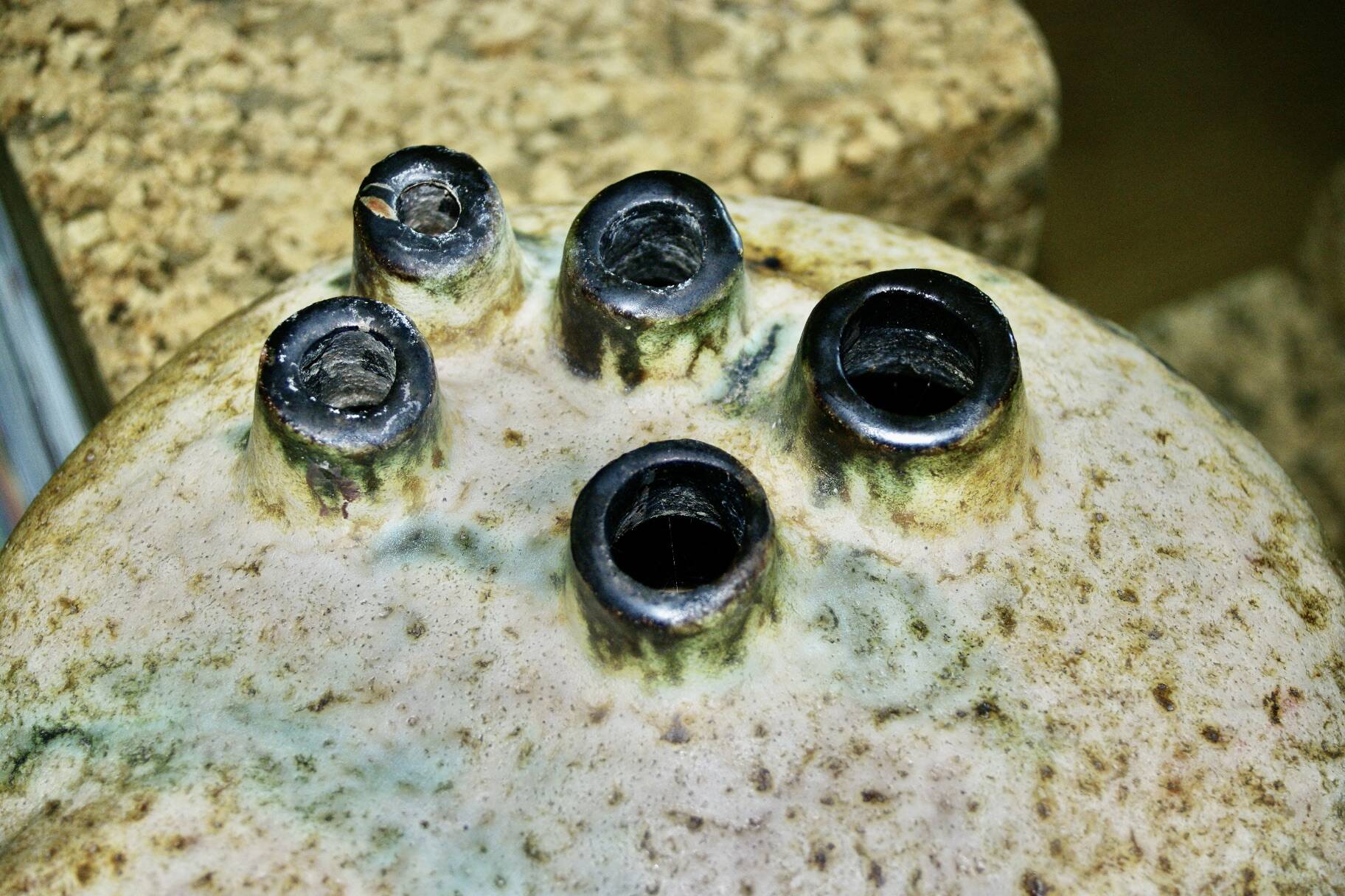 Vintage organic-shaped vase by elmut schaffenacker 1960