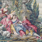 Tapisserie Jacquard de style Aubusson "Berger Galant"