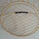 Vintage fruit basket gold metal