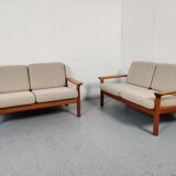 Juul Kristensen 2-seater teak sofa for Glostrup, Denmark 1960s