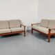 Canapé 2 places en teck Juul Kristensen pour Glostrup, Danemark 1960s