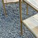 Pair of neoclassical side tables in bronze, brass, marble, and o.