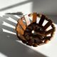 Vintage turned wooden table basket