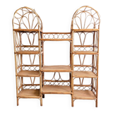 Etagère en rotin Côte d'Azur années 1960