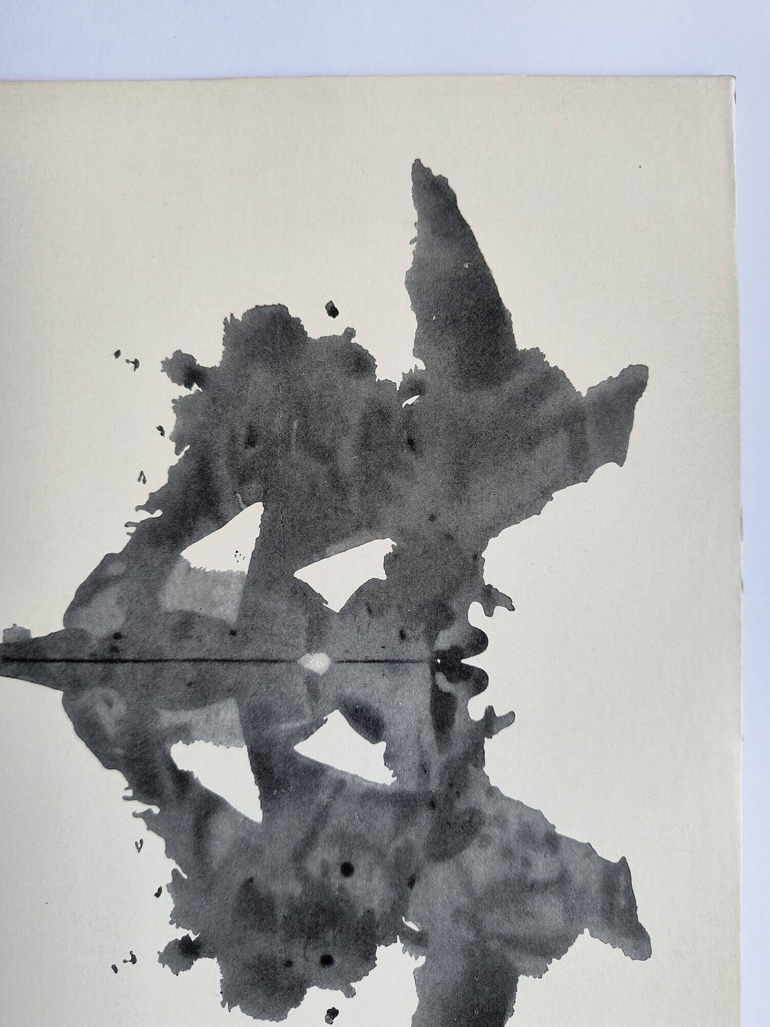 Original Rorschach test card "Card I" – Psychology curiosity