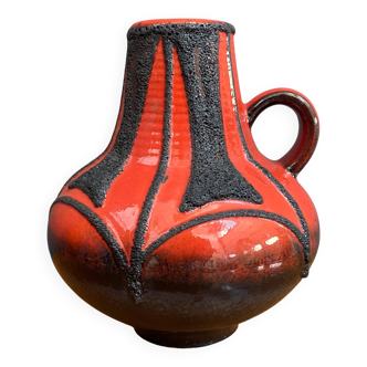 Vase en lave grasse de Fohr, Allemagne de l'Ouest, modèle 411-16