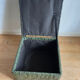 Pouf leather chest patchwork vert  De Sède