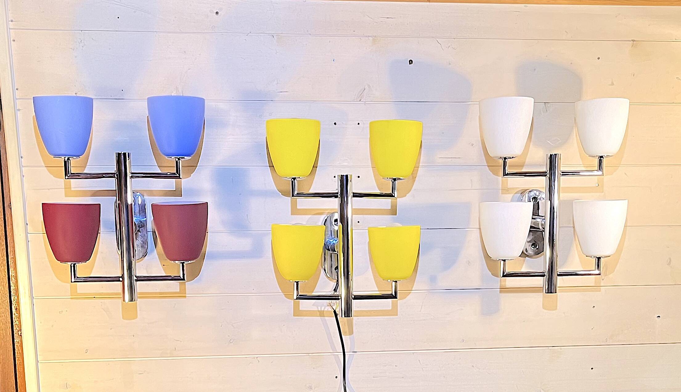 Fontana Arte, a 4-Light Wall Lamp, Murano Glass, Italy