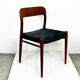 A beautiful pair of modern Scandinavian dining chairs in teak, model 75 by Niels Otto Møller.
