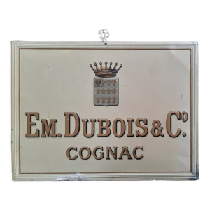 Ancienne plaque en tôle - cognac