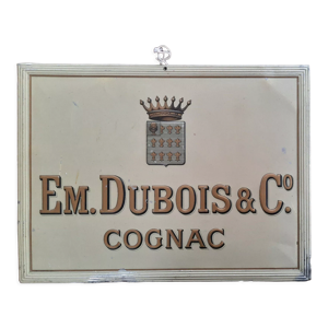 Ancienne plaque en tôle Cognac