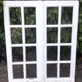 Fenêtre chêne H96,8xL80,5cm ancienne petits carreaux