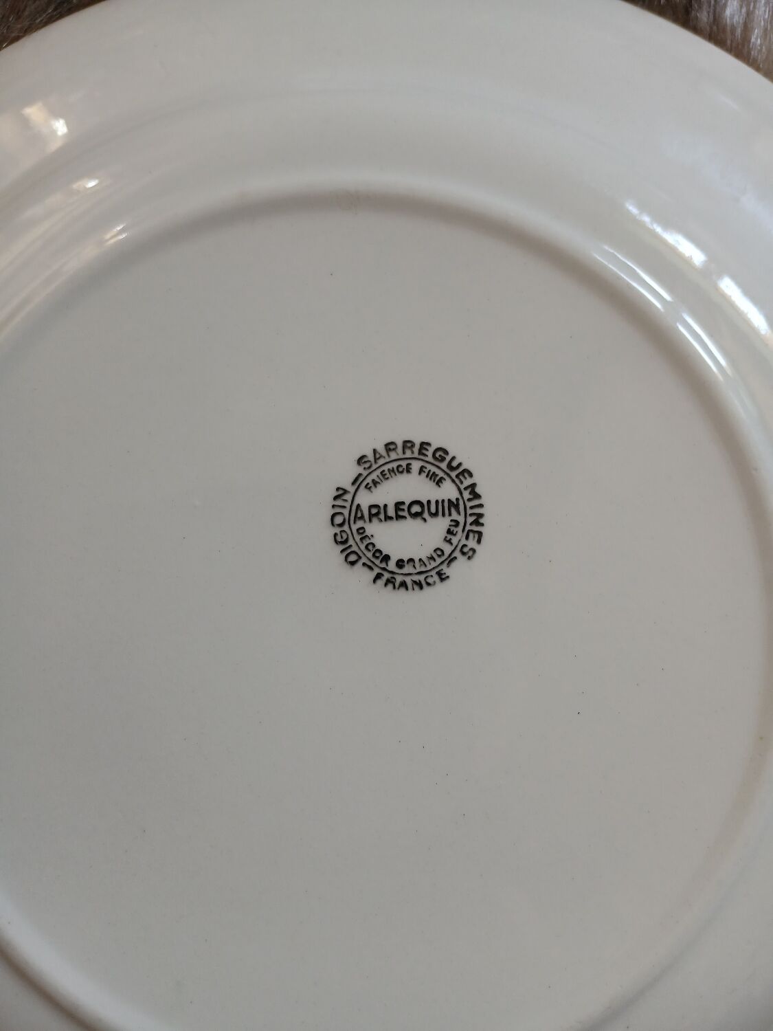 20 antique flat plates from Digoin and Sarreguemines