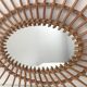 Vintage rattan oval mirror 60/70