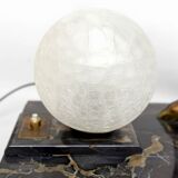 Importante Lampe Sculpturale en Bronze et Marbre, Cerf, Art Déco, France