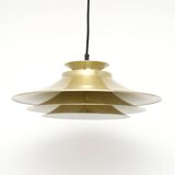 Lampe Space Age "vitrika" en laiton, Danemark années 60