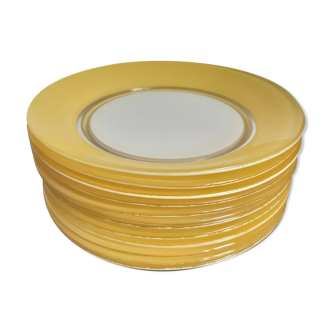 Lot de 12 assiettes Duralex de cantine vintage années 60