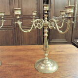 Pair of bronze candelabras