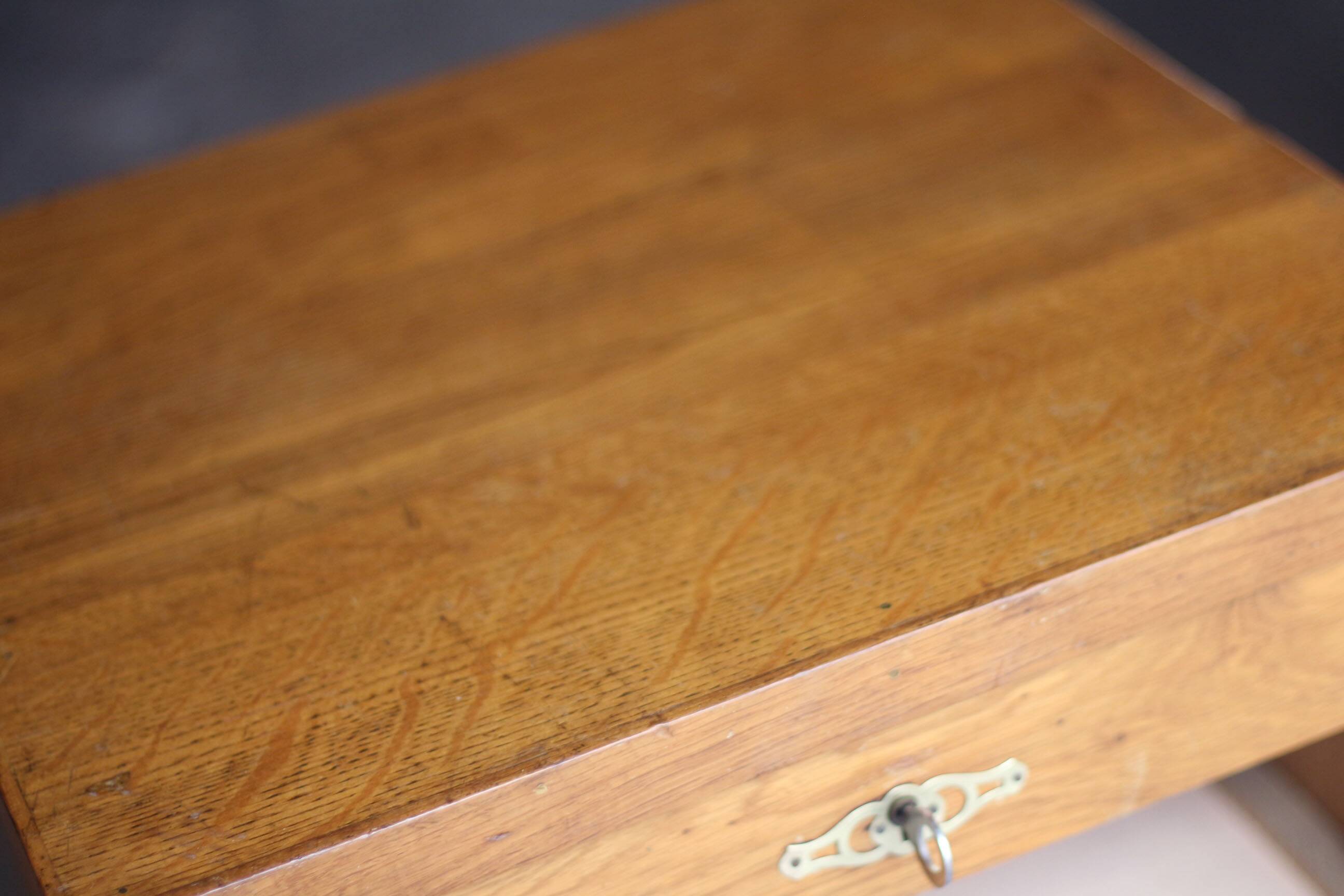 Oak notary cabinet in its original patina (1940s)