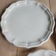 3 scalloped dessert plates