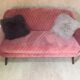 Powder pink sofa 2 seater vintage style