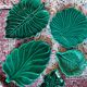 Vintage sheet dish in green slurry signed by SRB Paris