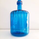 Carafe bleue en verre d'Empoli