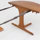 Table à manger ronde extensible vintage en teck massif des années 1960.