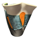 Vase en céramique émaillé signé Elchinger 1950