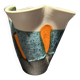 Enamelled ceramic vase signed Elchinger 1950