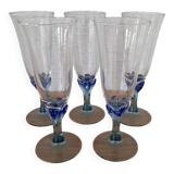 5 new Luminarc champagne glasses from the 80s
