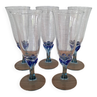 5 coupes à champagne luminarc années 80 neuves