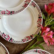 Set of 6 antique deep plates - Saint Amand Céranord