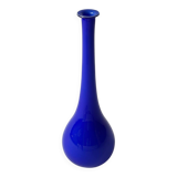 Large Murano blown glass bud vase, cobalt blue, 50cm