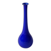 Grand vase soliflore en verre soufflé Murano, bleu cobalt, 50cm
