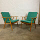 Paire de fauteuils boomerang par Ton 1960