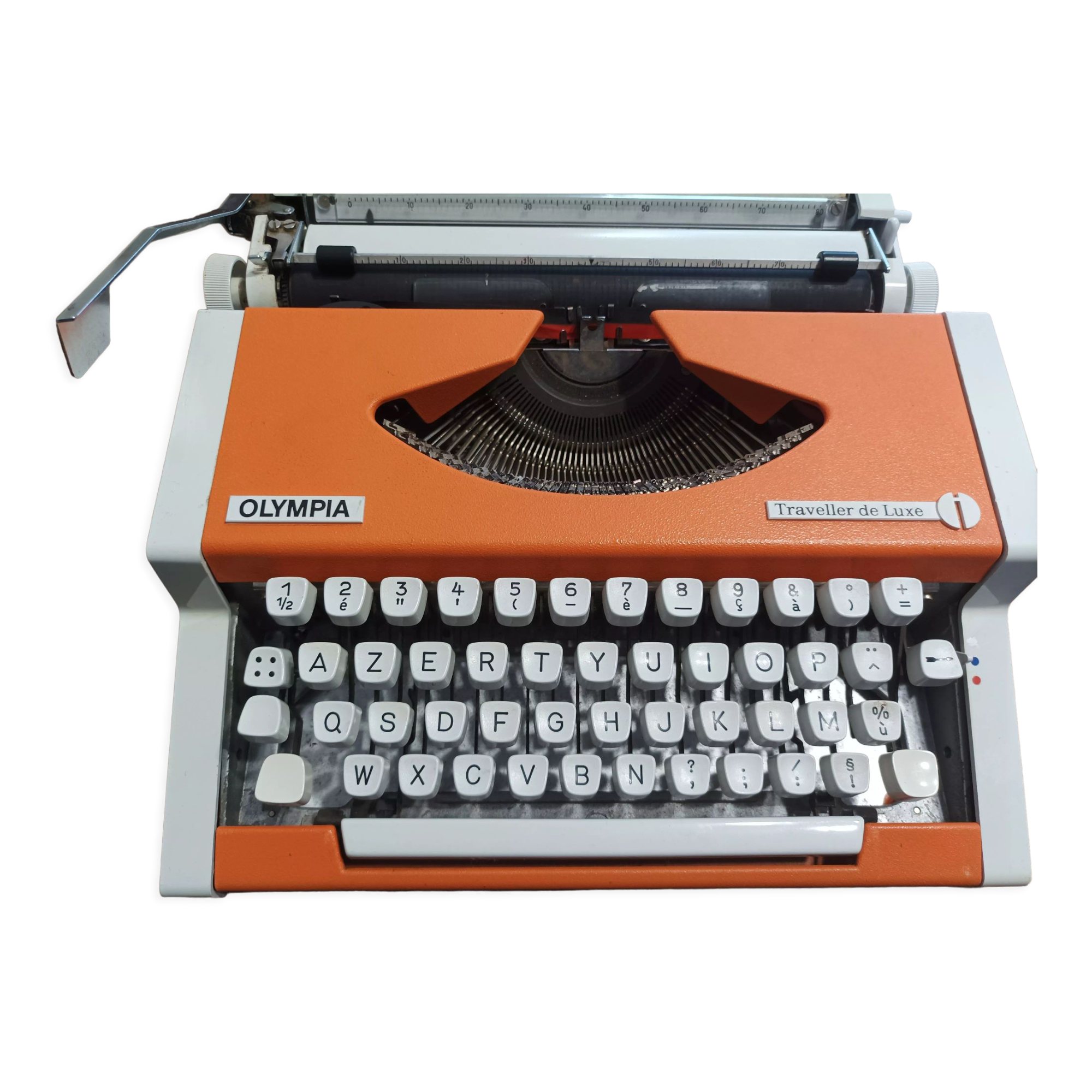 Olympia traveller orange luxury typewriter