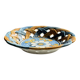 Glazed ceramic fruit bowl by Brancaleone, Italy, with floral decoration.