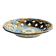 Glazed ceramic fruit bowl by Brancaleone, Italy, with floral decoration.