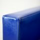Sofa imitation leather blue and steel, 3 seats, France, circa 1960